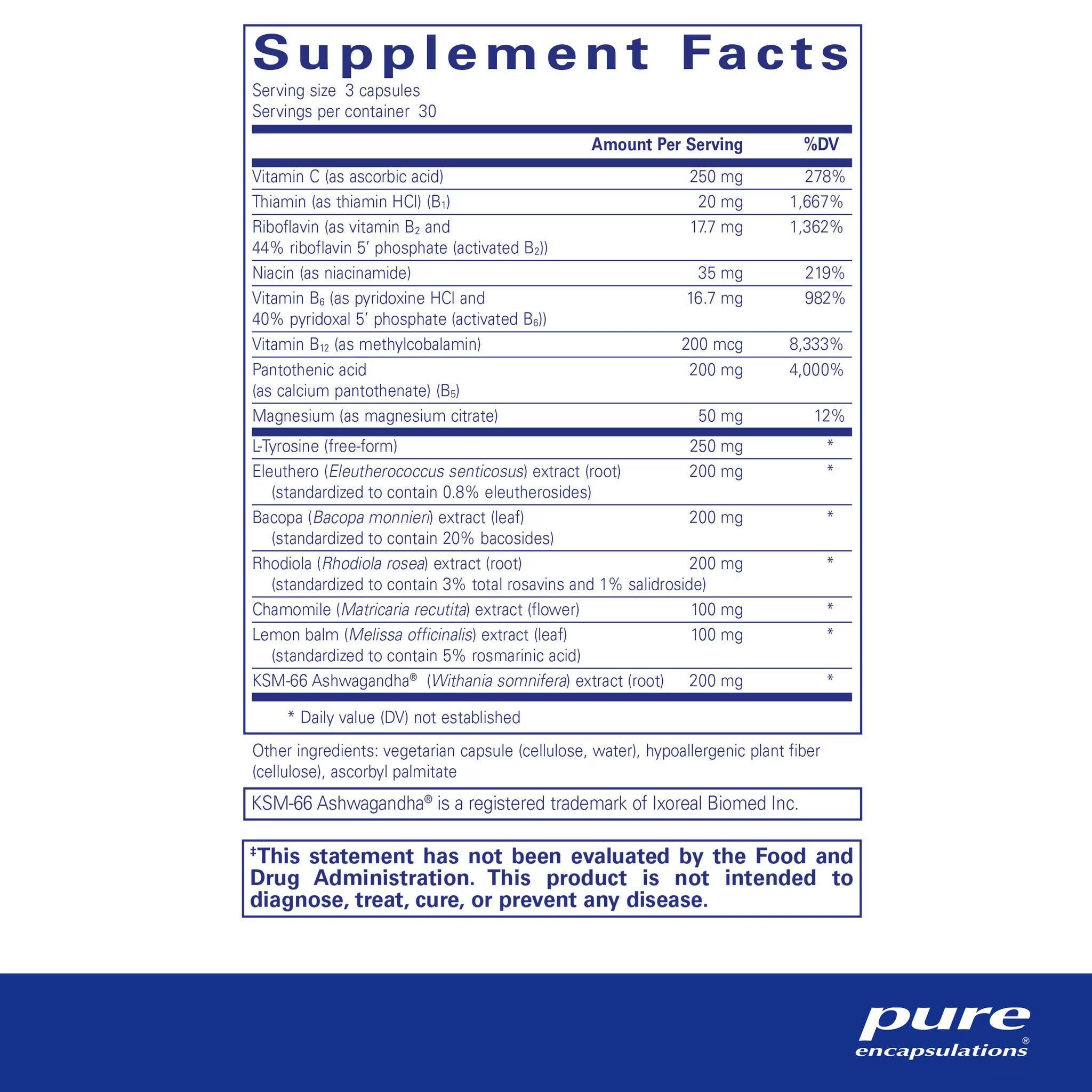 Pure Encapsulations - Daily Stress Formula