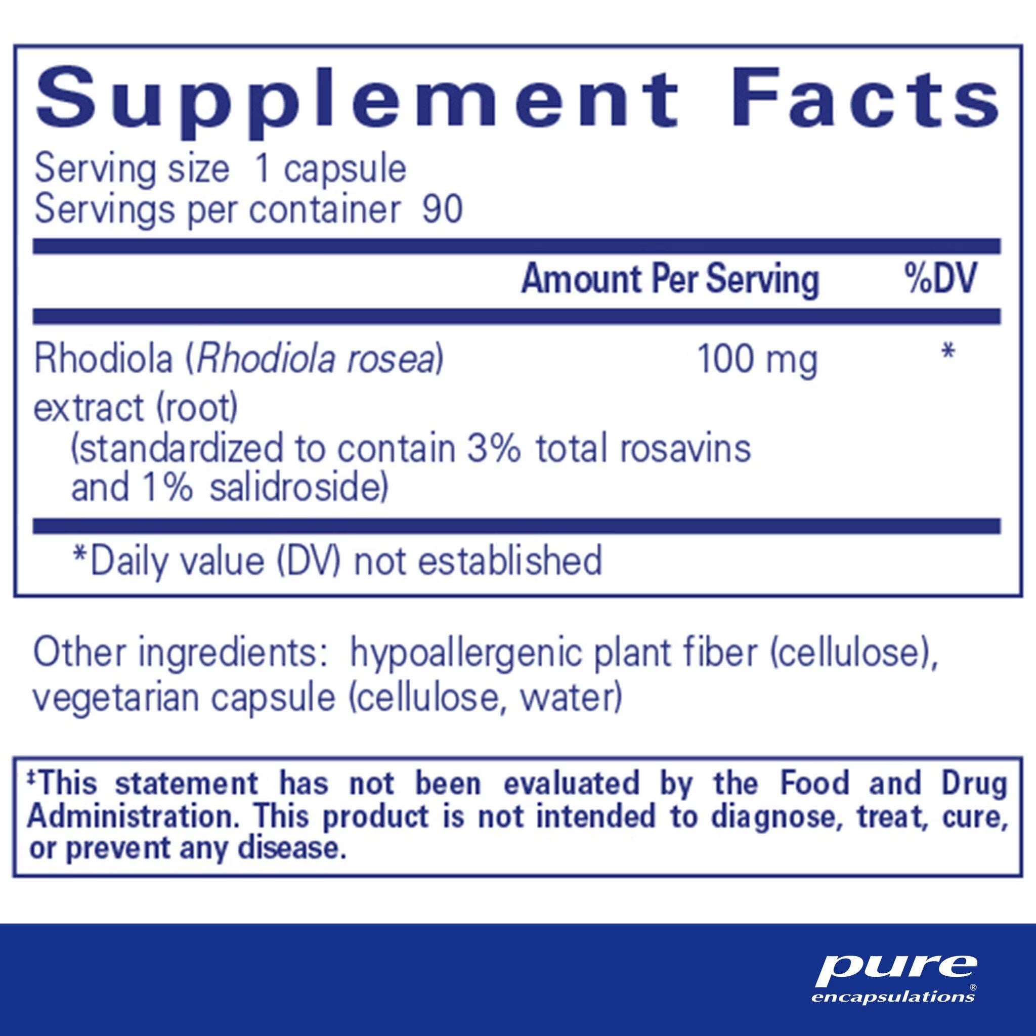 Pure Encapsulations - Rhodiola Rosea
